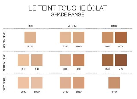 ysl touche eclat colour|ysl touche eclat shade chart.